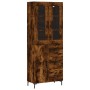 Aparador alto madera contrachapada roble ahumado 69,5x34x180 cm de vidaXL, Aparadores - Ref: Foro24-3198470, Precio: 178,55 €...