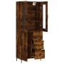 Aparador alto madera contrachapada roble ahumado 69,5x34x180 cm de vidaXL, Aparadores - Ref: Foro24-3198470, Precio: 178,55 €...
