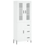 Aparador alto madera contrachapada blanco 69,5x34x180 cm de vidaXL, Aparadores - Ref: Foro24-3198473, Precio: 196,60 €, Descu...