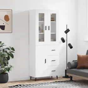 Aparador alto madera contrachapada blanco 69,5x34x180 cm de vidaXL, Aparadores - Ref: Foro24-3198481, Precio: 185,43 €, Descu...