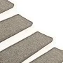 Alfombrilla autoadhesiva escalera 15 uds gris y beige 65x21x4cm de vidaXL, Alfombrillas para escalones - Ref: Foro24-326884, ...