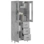 Aparador alto madera contrachapada gris hormigón 69,5x34x180 cm de vidaXL, Aparadores - Ref: Foro24-3198485, Precio: 171,20 €...
