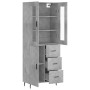 Aparador alto madera contrachapada gris hormigón 69,5x34x180 cm de vidaXL, Aparadores - Ref: Foro24-3198485, Precio: 171,20 €...
