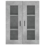 Aparador alto madera contrachapada gris hormigón 69,5x34x180 cm de vidaXL, Aparadores - Ref: Foro24-3198485, Precio: 171,20 €...