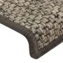 Alfombrilla autoadhesiva escalera 15 uds gris y beige 65x21x4cm de vidaXL, Alfombrillas para escalones - Ref: Foro24-326884, ...