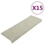 Alfombrilla autoadhesiva escalera sisal 15 uds gris 65x21x4 cm de vidaXL, Alfombrillas para escalones - Ref: Foro24-326887, P...
