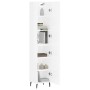 Aparador alto madera contrachapada blanco brillo 34,5x34x180 cm de vidaXL, Aparadores - Ref: Foro24-3198803, Precio: 117,35 €...
