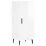 Aparador alto madera contrachapada blanco brillo 34,5x34x180 cm de vidaXL, Aparadores - Ref: Foro24-3198803, Precio: 117,35 €...