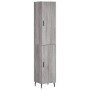 Aparador alto madera contrachapada gris Sonoma 34,5x34x180 cm de vidaXL, Aparadores - Ref: Foro24-3198807, Precio: 110,16 €, ...