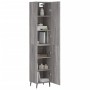 Aparador alto madera contrachapada gris Sonoma 34,5x34x180 cm de vidaXL, Aparadores - Ref: Foro24-3198807, Precio: 110,16 €, ...