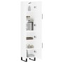 Aparador alto madera contrachapada blanco brillo 34,5x34x180 cm de vidaXL, Aparadores - Ref: Foro24-3198811, Precio: 134,01 €...