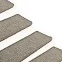Alfombrilla autoadhesiva de escalera 15uds gris beige 65x21x4cm de vidaXL, Alfombrillas para escalones - Ref: Foro24-326906, ...