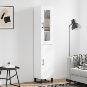 Aparador alto madera contrachapada blanco 34,5x34x180 cm de vidaXL, Aparadores - Ref: Foro24-3199193, Precio: 129,08 €, Descu...