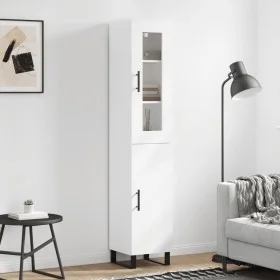 Aparador alto madera contrachapada blanco 34,5x34x180 cm by vidaXL, Sideboards - Ref: Foro24-3199193, Price: 127,62 €, Discou...