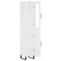 Aparador alto madera contrachapada blanco 34,5x34x180 cm de vidaXL, Aparadores - Ref: Foro24-3199193, Precio: 129,08 €, Descu...