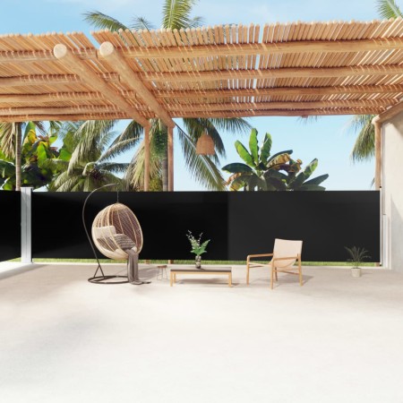 Toldo lateral retráctil negro 160x1200 cm en Sombrillas | Comprar online en Foru.es