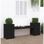 Banco con jardineras madera maciza de pino negro 180x36x63 cm de vidaXL, Bancos de jardín - Ref: Foro24-825167, Precio: 151,7...