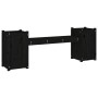 Banco con jardineras madera maciza de pino negro 180x36x63 cm de vidaXL, Bancos de jardín - Ref: Foro24-825167, Precio: 151,7...