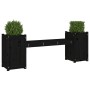 Banco con jardineras madera maciza de pino negro 180x36x63 cm de vidaXL, Bancos de jardín - Ref: Foro24-825167, Precio: 151,7...