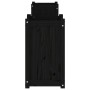 Banco con jardineras madera maciza de pino negro 180x36x63 cm de vidaXL, Bancos de jardín - Ref: Foro24-825167, Precio: 151,7...