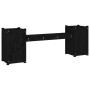 Banco con jardineras madera maciza de pino negro 180x36x63 cm de vidaXL, Bancos de jardín - Ref: Foro24-825167, Precio: 151,7...