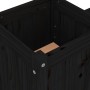 Banco con jardineras madera maciza de pino negro 180x36x63 cm de vidaXL, Bancos de jardín - Ref: Foro24-825167, Precio: 151,7...