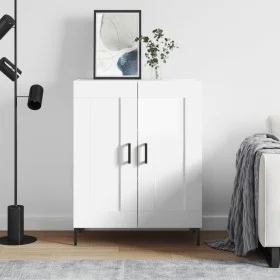 Aparador de madera contrachapada blanco brillante 69,5x34x90 cm de vidaXL, Aparadores - Ref: Foro24-830198, Precio: 87,07 €, ...