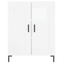 Aparador de madera contrachapada blanco brillante 69,5x34x90 cm de vidaXL, Aparadores - Ref: Foro24-830198, Precio: 88,16 €, ...