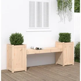 Banco con jardineras madera maciza de pino 180x36x63 cm de vidaXL, Bancos de jardín - Ref: Foro24-825163, Precio: 127,72 €, D...