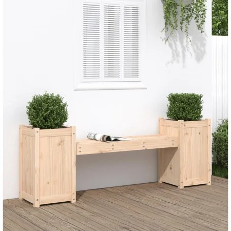 Banco con jardineras madera maciza de pino 180x36x63 cm de vidaXL, Bancos de jardín - Ref: Foro24-825163, Precio: 127,72 €, D...
