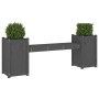 Banco con jardineras madera maciza de pino gris 180x36x63 cm de vidaXL, Bancos de jardín - Ref: Foro24-825165, Precio: 157,17...
