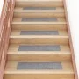Alfombrilla autoadhesiva escalera 15 uds gris claro 76x20 cm de vidaXL, Alfombrillas para escalones - Ref: Foro24-326927, Pre...