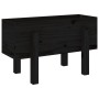 Jardinera madera maciza de pino negro 62x30x38 cm de vidaXL, Maceteros y jardineras - Ref: Foro24-825181, Precio: 41,83 €, De...