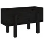 Jardinera madera maciza de pino negro 62x30x38 cm de vidaXL, Maceteros y jardineras - Ref: Foro24-825181, Precio: 41,26 €, De...