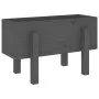 Jardinera madera maciza de pino gris 62x30x38 cm de vidaXL, Maceteros y jardineras - Ref: Foro24-825179, Precio: 47,01 €, Des...