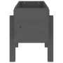 Jardinera madera maciza de pino gris 62x30x38 cm de vidaXL, Maceteros y jardineras - Ref: Foro24-825179, Precio: 47,67 €, Des...