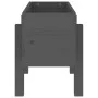 Jardinera madera maciza de pino gris 62x30x38 cm de vidaXL, Maceteros y jardineras - Ref: Foro24-825179, Precio: 47,01 €, Des...