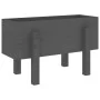 Jardinera madera maciza de pino gris 62x30x38 cm de vidaXL, Maceteros y jardineras - Ref: Foro24-825179, Precio: 47,01 €, Des...
