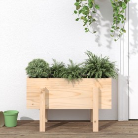 Jardinera madera maciza de pino 62x30x38 cm de vidaXL, Maceteros y jardineras - Ref: Foro24-825177, Precio: 38,84 €, Descuent...
