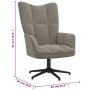 Sillón de relax de terciopelo gris claro de vidaXL, Sillones - Ref: Foro24-328095, Precio: 124,11 €, Descuento: %