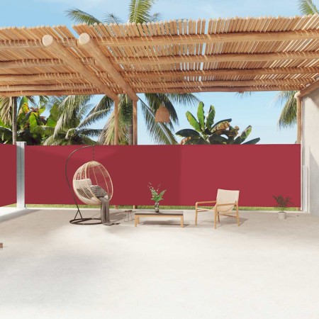 Toldo lateral retráctil rojo 180x1200 cm en Sombrillas | Comprar online en Foru.es