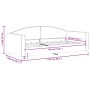 Sofá cama tela negro 90x190 cm de vidaXL, Camas y somieres - Ref: Foro24-354123, Precio: 186,16 €, Descuento: %