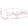 Sofá cama tela negro 80x200 cm de vidaXL, Camas y somieres - Ref: Foro24-354108, Precio: 185,07 €, Descuento: %