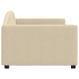 Sofá cama tela color crema 90x200 cm de vidaXL, Camas y somieres - Ref: Foro24-354115, Precio: 188,77 €, Descuento: %