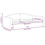 Sofá cama tela gris claro 100x200 cm de vidaXL, Camas y somieres - Ref: Foro24-354116, Precio: 197,56 €, Descuento: %