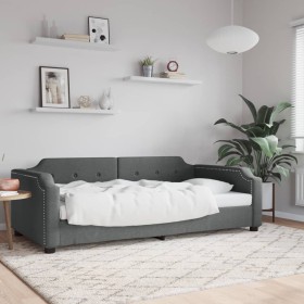 Sofá cama tela gris oscuro 80x200 cm de vidaXL, Camas y somieres - Ref: Foro24-354201, Precio: 190,19 €, Descuento: %