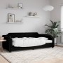 Sofá cama tela negro 90x200 cm de vidaXL, Camas y somieres - Ref: Foro24-354207, Precio: 195,73 €, Descuento: %