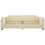 Sofá cama tela color crema 90x200 cm de vidaXL, Camas y somieres - Ref: Foro24-354209, Precio: 197,87 €, Descuento: %