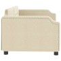 Sofá cama tela color crema 90x200 cm de vidaXL, Camas y somieres - Ref: Foro24-354209, Precio: 197,87 €, Descuento: %