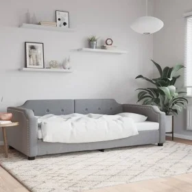 Sofá cama tela gris claro 80x200 cm de vidaXL, Camas y somieres - Ref: Foro24-354200, Precio: 186,87 €, Descuento: %